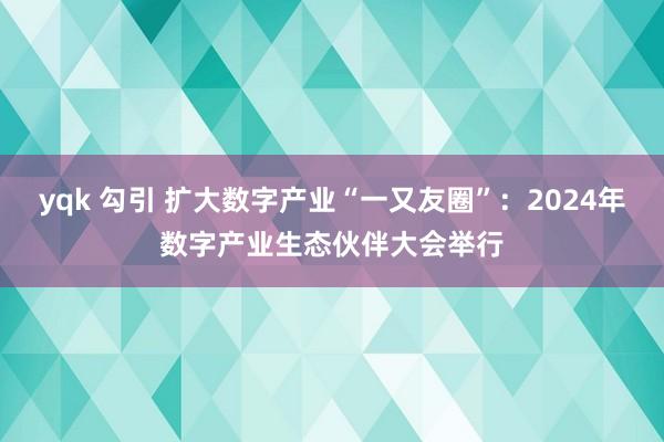 yqk 勾引 扩大数字产业“一又友圈”：2024年数字产业生态伙伴大会举行
