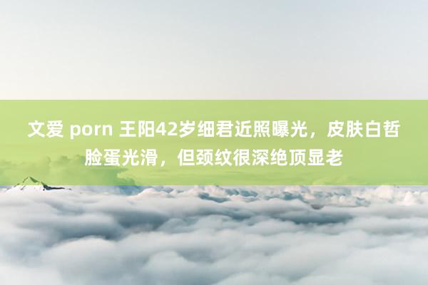 文爱 porn 王阳42岁细君近照曝光，皮肤白哲脸蛋光滑，但颈纹很深绝顶显老