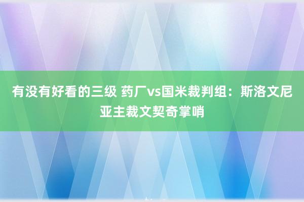 有没有好看的三级 药厂vs国米裁判组：斯洛文尼亚主裁文契奇掌哨