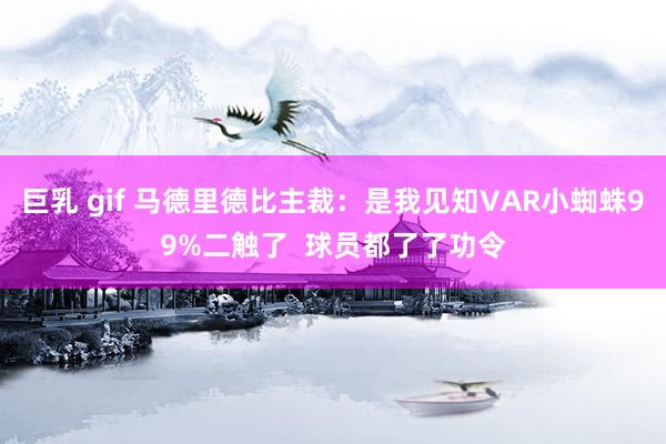 巨乳 gif 马德里德比主裁：是我见知VAR小蜘蛛99%二触了  球员都了了功令