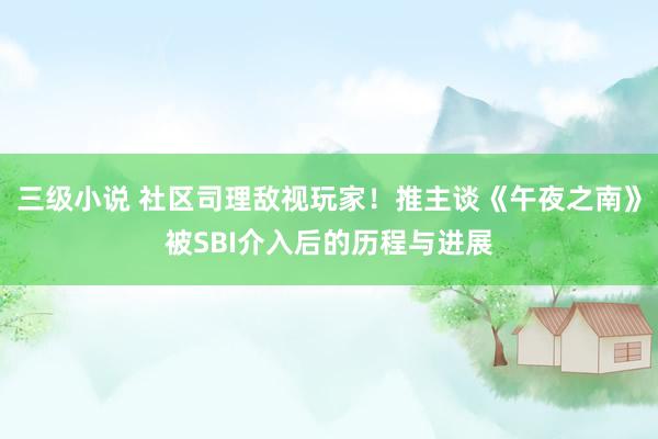 三级小说 社区司理敌视玩家！推主谈《午夜之南》被SBI介入后的历程与进展