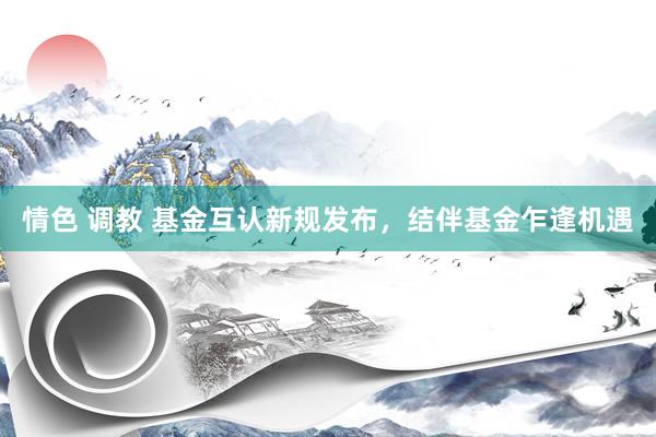 情色 调教 基金互认新规发布，结伴基金乍逢机遇