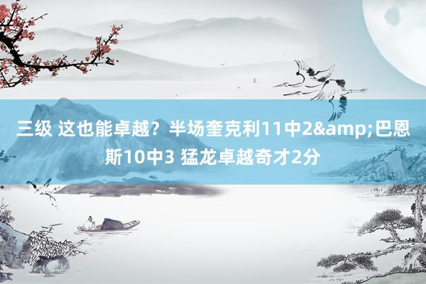 三级 这也能卓越？半场奎克利11中2&巴恩斯10中3 猛龙卓越奇才2分