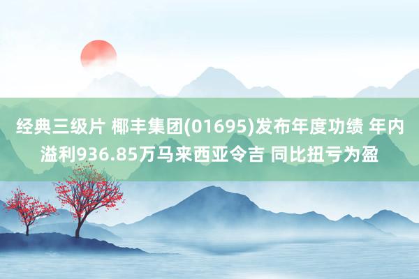经典三级片 椰丰集团(01695)发布年度功绩 年内溢利936.85万马来西亚令吉 同比扭亏为盈