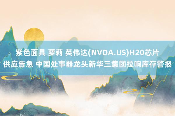 紫色面具 萝莉 英伟达(NVDA.US)H20芯片供应告急 中国处事器龙头新华三集团拉响库存警报