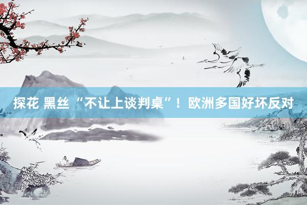 探花 黑丝 “不让上谈判桌”！欧洲多国好坏反对