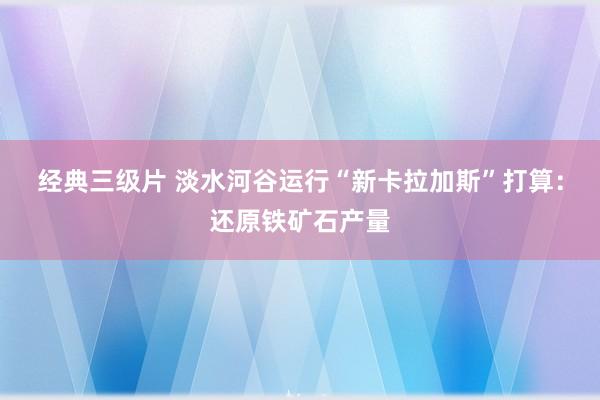 经典三级片 淡水河谷运行“新卡拉加斯”打算：还原铁矿石产量