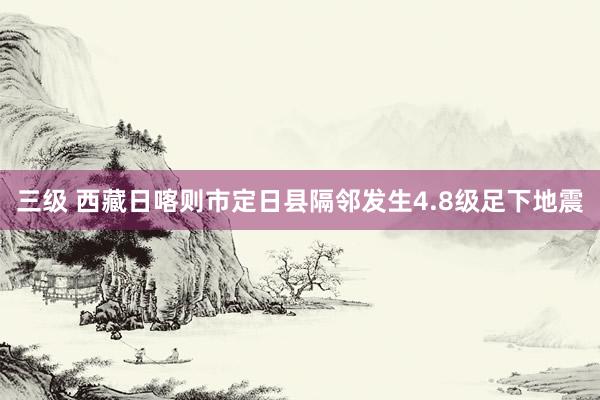 三级 西藏日喀则市定日县隔邻发生4.8级足下地震