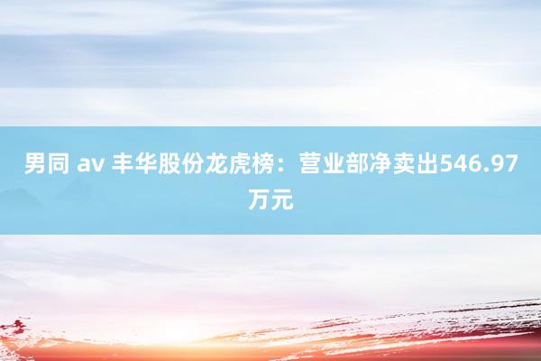男同 av 丰华股份龙虎榜：营业部净卖出546.97万元